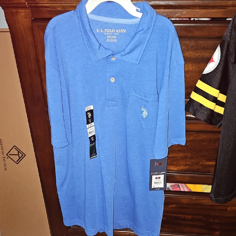 U.S. Polo Assn. Blue Polo Shirt Classic Short-Sleeve Design